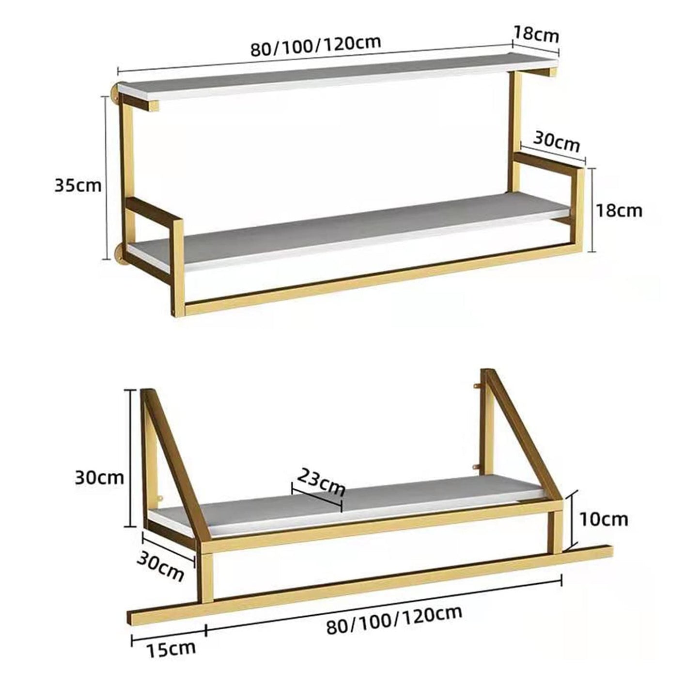 OGMOYT Gold Clothes Rack,Clothing Store,Retail Shelves,Commercial Wall Mount,Organizer,Storage Rack,Metal Shoe Rack,Clothes Rack,Clothes Hanging Hanger,A100Cm