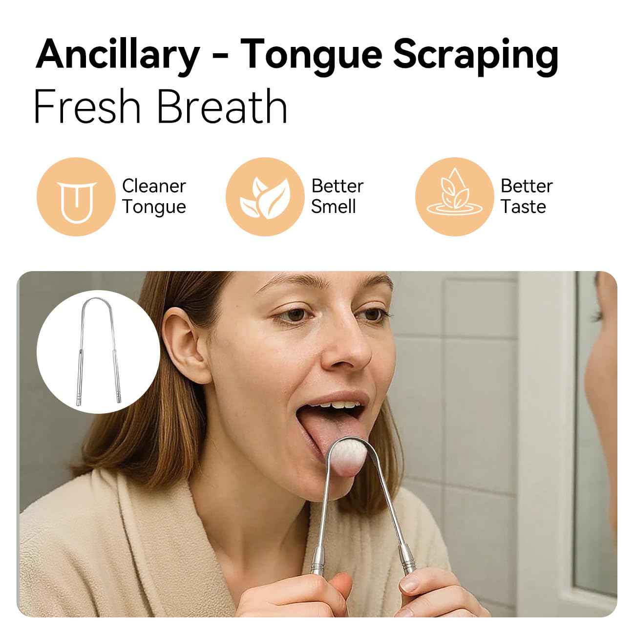 JTF Sonic Electric Toothbrush for Adults: 6 Brush Heads, Travel Bag, Tongue Scraper, 5 Brushing Modes for Teeth, Smart Timer and IPX7 Waterproof, Rechargeable Toothbrush for Deep Cleaning & Whitening