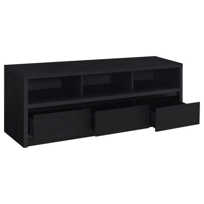 Coaster Home Furnishings Rutland 59-Inch TV Stand and Media Console Black, 3-Drawer Entertainment Center