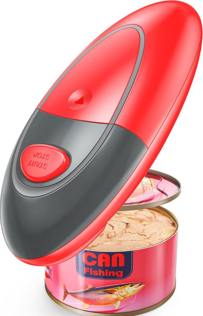 One Touch Electric Can Opener Fits Almost All Can Sizes for Seniors with Arthritis, Hand Held Battery Operated Can Opener with Smooth Edge, Food Safe Kitchen Gadgets Automatic Can Opener for Kitchen