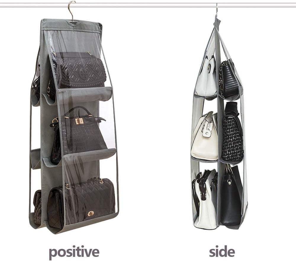 DIOMMELL Handbag Organizer Purses Hanger for Closet with 6 Larger Pockets