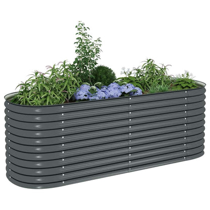 Todiikf Galvanized Steel Raised Garden Bed 94.5"×94.5"×31.9", Large Grey Planter Box for Vegetables, Herbs, Flowers