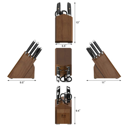 Cangshan L Series 10-Piece Knife Block Set, Forged German Steel, Black, 1027440