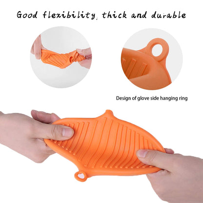 NEPAK 4 Pairs Silicone Cooking Pinch Grips Oven Mitts Potholder for Kitchen Cooking & Baking