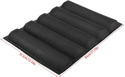 Estink Silicone Pan, Oblong Shape Bread Molds, 5 Loaf NonStick Baking Liners for French Bread Baking