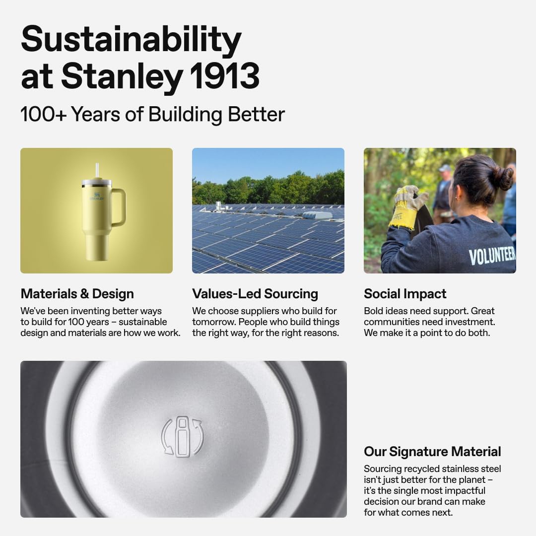 STANLEY Quencher ProTour 20 oz Tumbler - Leakproof Lid, Built-In Straw & Handle | Insulated Stainless Steel | BPA-Free | Black 2.0
