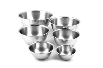 Fox Run 6-Piece Nesting Stainless Steel Polished Mirror Finish Mixing Bowls Set, 0.5, 1.25, 2.75, 4.25, 6.25 and 10.75 Quart