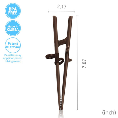 Edison Friends Training Chopsticks for Adults Right Handed, Beginner, Helper, Trainer, Easy, Practice For Noodle, Suhi (Made in Korea)