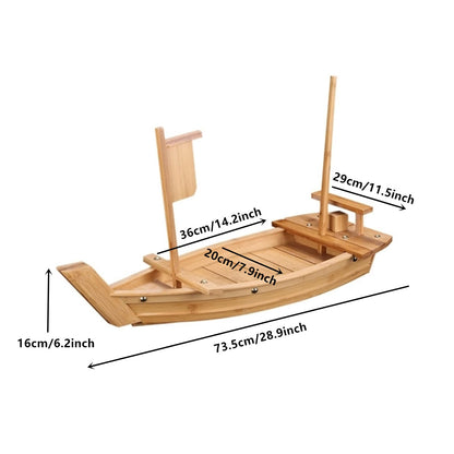 SYXRTSH 28" Sushi Boat Serving Tray, Sushi Plate for Restaurant or Home, Large Sushi Boat Tray for Restaurant Use