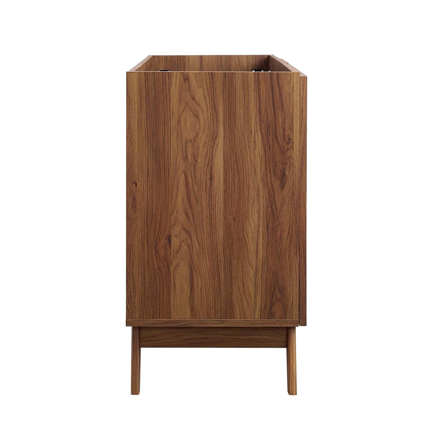 Modway Soma Rattan Weave Bathroom Vanity Cabinet Basin Not Included, 48” Single or Double Sink Compatible, Walnut