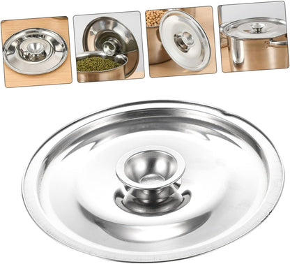 Stainless Steel Oil Pot Lid, Seasoning Pot Cover with Convenient Knob Spill Design for Kitchen Cookware