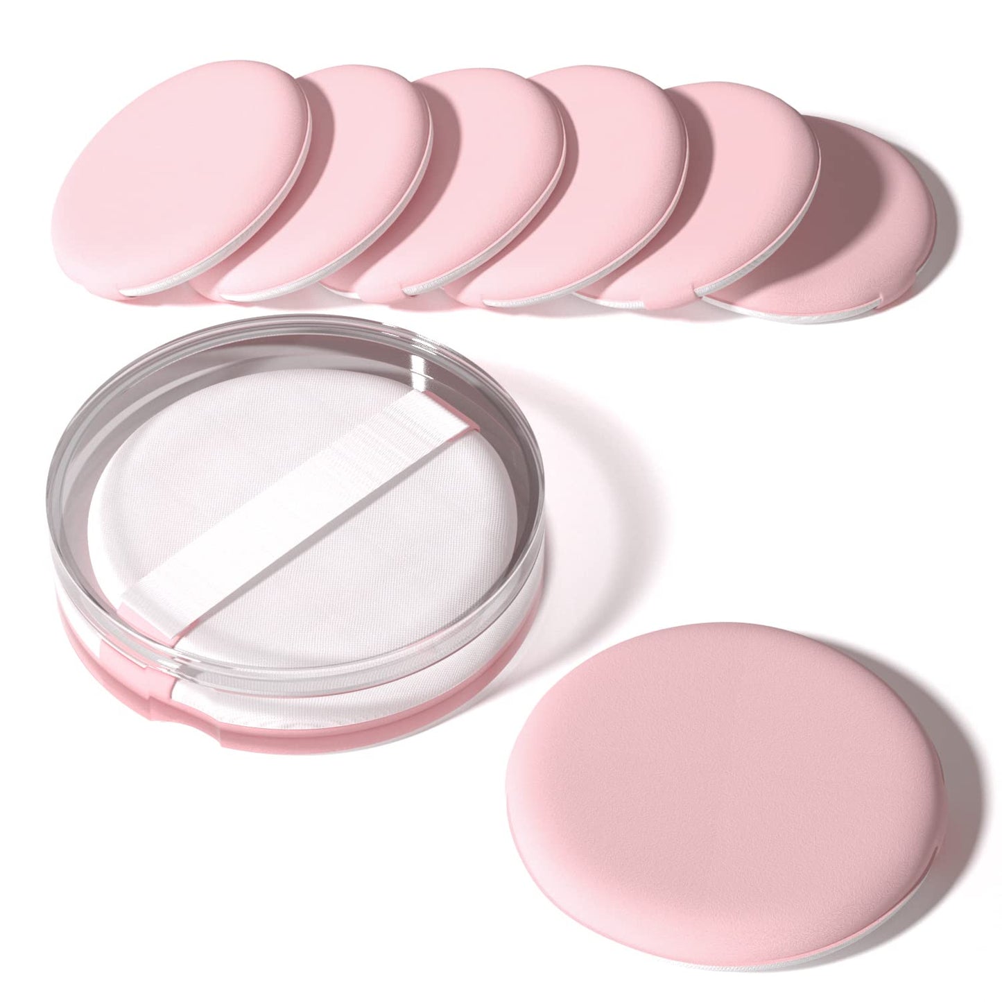 MOHOPE 8Pcs Air Cushion Makeup Sponges for Foundation with Portable Box | Latex-Free Blending Sponge for Liquid, Cream, Foundation and Powder | Round Powder Puff | Mix