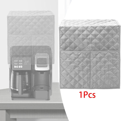 Espresso Machine Quilted Protective Cover, Washable Dust Cover for Kitchen Appliances, Grey Coffee Machine Cover