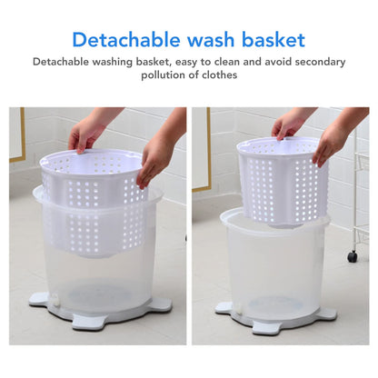 Portable Hand Crank Washing Machine non electric Manual Washing Machine Clothes Washer for Dormitory Apartment Camping & Tiny Spaces Nordic Grey