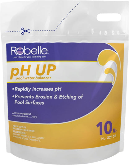 10-Pounds 100% Robelle Premium pH Up for Pools, Sodium Carbonate