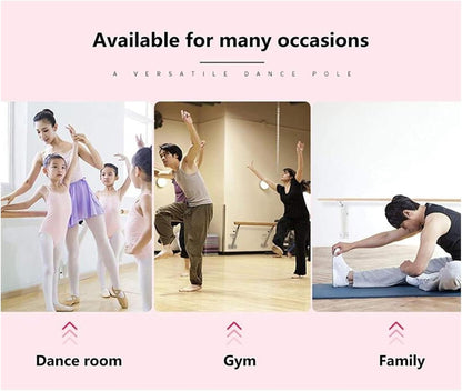 VUBYSG Portable Dance Pole, Space-Saving, Suitable for Sports, Fitness, Gymnastics, etc., standalone Dance Equipment for Home or Studio, White - 100cm,White-100cm