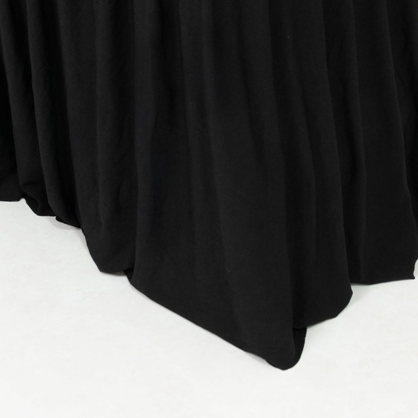 Efavormart Lifetime Folding Chair Cover Black Spandex Pleated Stretch Slipcover with Floor-Length Skirt, Also Fits