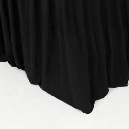 Efavormart Lifetime Folding Chair Cover Black Spandex Pleated Stretch Slipcover with Floor-Length Skirt, Also Fits