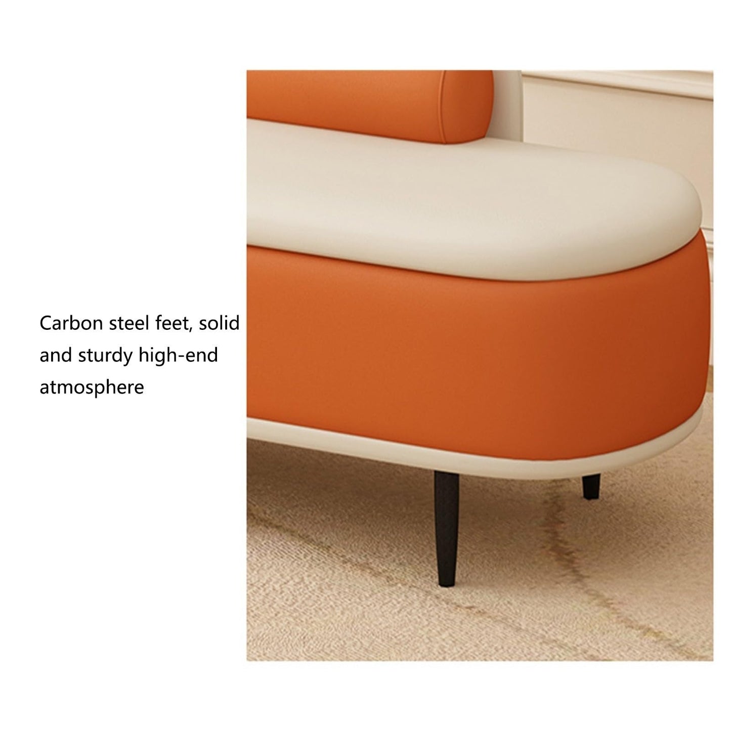 Bedroom End of Bed Bench Storage Bench- Entryway Bench, Ottoman for Bedroom End of Bed,Modern Leather Benche Bedroom Benches for Foot of Bed,Upholstered Bench with Black Legs Ottoman Couch Bench ( Col