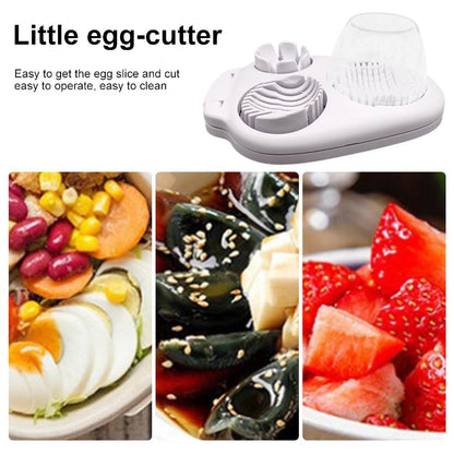 3 in 1 Boiled Egg Slicer, Manual Egg Slicer for Hard Boiled Eggs, 3 Slice Modes Chopper Cutter Stainless Steel Dicer, Kitchen Gadget for Butter Strawberry Tomato, Labor Saving