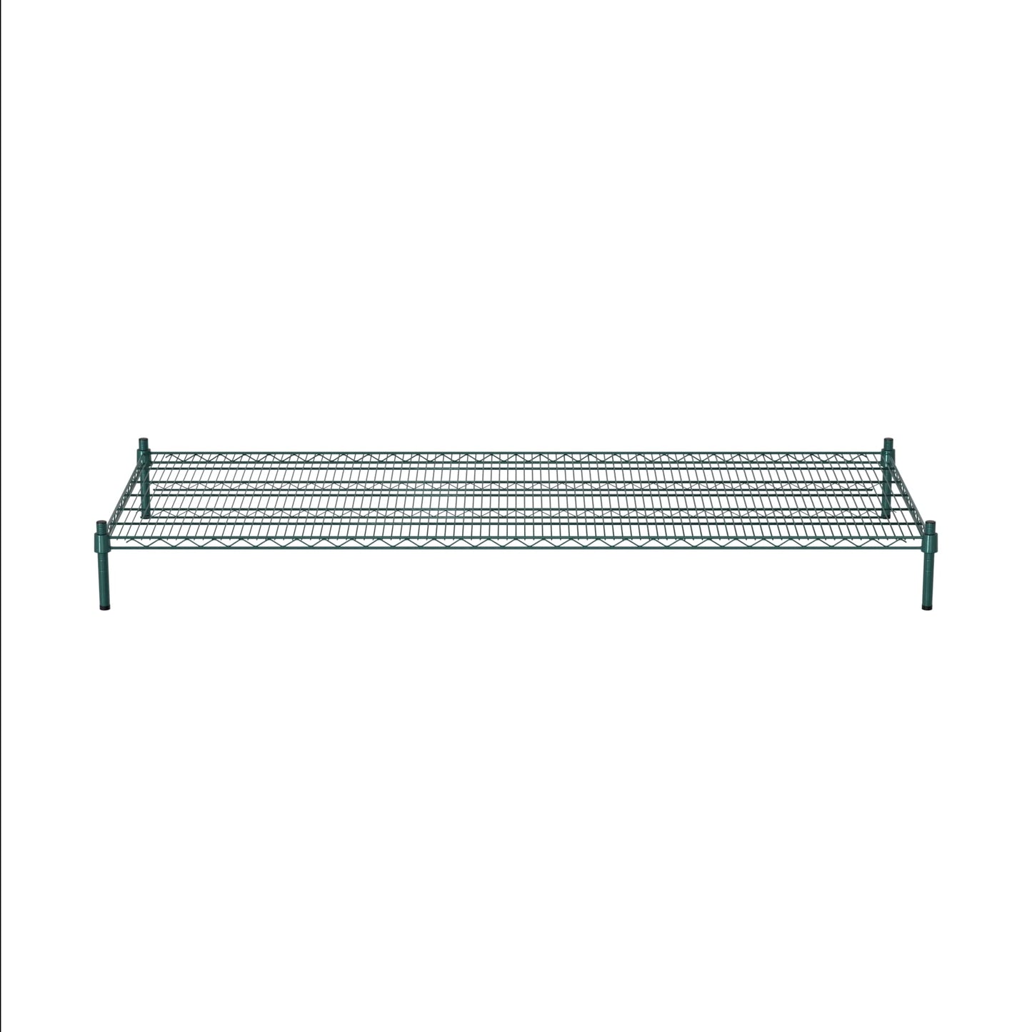 Krollen Industrial 30" x 72" NSF Green Wire Stationary Dunnage Storage Rack with 8" Posts Ideal for Commercial Kitchen Home Garage Warehouse Shelters