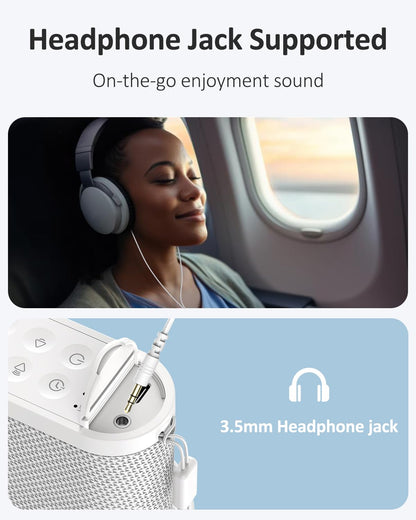 Portable Travel Sound Machine for Adults, Baby Sleeping : Super Long-Lasting & Rechargeable Battery, Headphone Jack, 21 Sounds - White Noise Machine for Office Privacy & Noise Canceling, Home, Gift