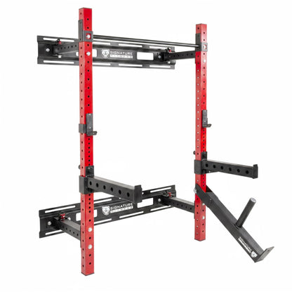 Fitvids Wall Mounted Power Rack Squat Stand, 1000 Pound Capacity 2“ x 2” for Home & Garage Gym with J-Hooks,Squat Lever Arm, Multiple Styles