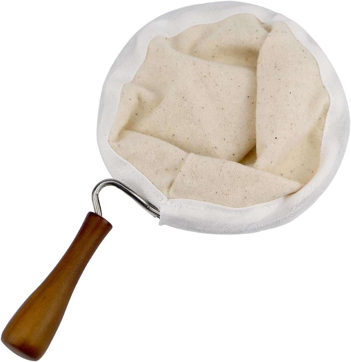Coffee Filter, Flannel Cloth Coffee Filter with Wooden Handle, Reusable Coffee Sock Filter for Home Office Kitchen Use