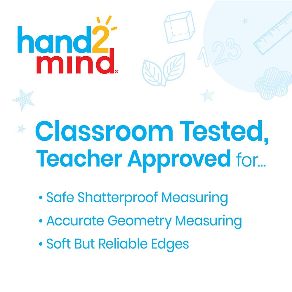 hand2mind Safe-T Math Compass, 10 in. Orange Compass Set for Geometry, Drawing Tool, Dysgraphia Tools for Kids, Circle Drawing Tool, Math Classroom Supplies (Set of 12)