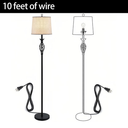 Lamp Rewire Kit, 10 Foot Matching Cord, 2 Way Socket and Essential Hardware, Table and Floor Lamps Socket Replacement, Rewire and Repair, DIY Light Making Kit (Antique Brass)