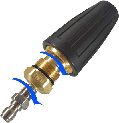 Xiny Tool 4000 PSI Rotating Turbo Nozzle Set, 1/4 Inch Rotating Turbo Nozzle with 5 Nozzle Tips