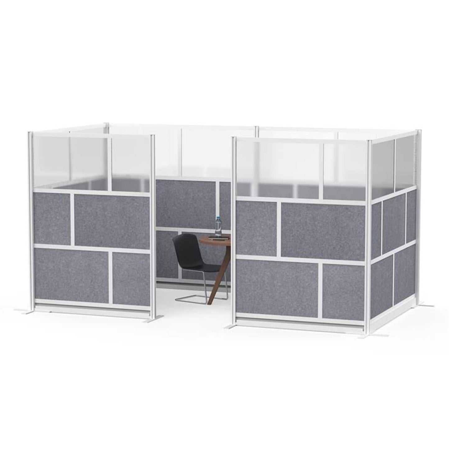 Luxor MW-7070-XFCG Modular Room Divider Wall System - 70" x 70" Add-On Wall