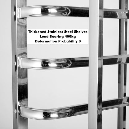 DUHTFCY Large Rolling Bread Rack, 12-Tier Commercial Baking Shelf for Bakeries, Restaurants & Catering, Ideal for Storage