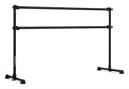 VITA Barre Portable Freestanding Double Ballet Barre, Prodigy, 6 Ft Bars, Black | Adjustable Height, USA Made, Home or Gym Exercise Equipment for Kids & Adults | Dance, Fitness, Pilates