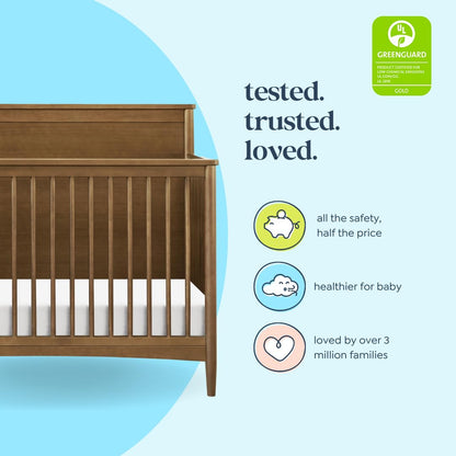 Davinci Frem 4-in-1 Convertible Crib in Walnut, GREENGUARD Gold Certified