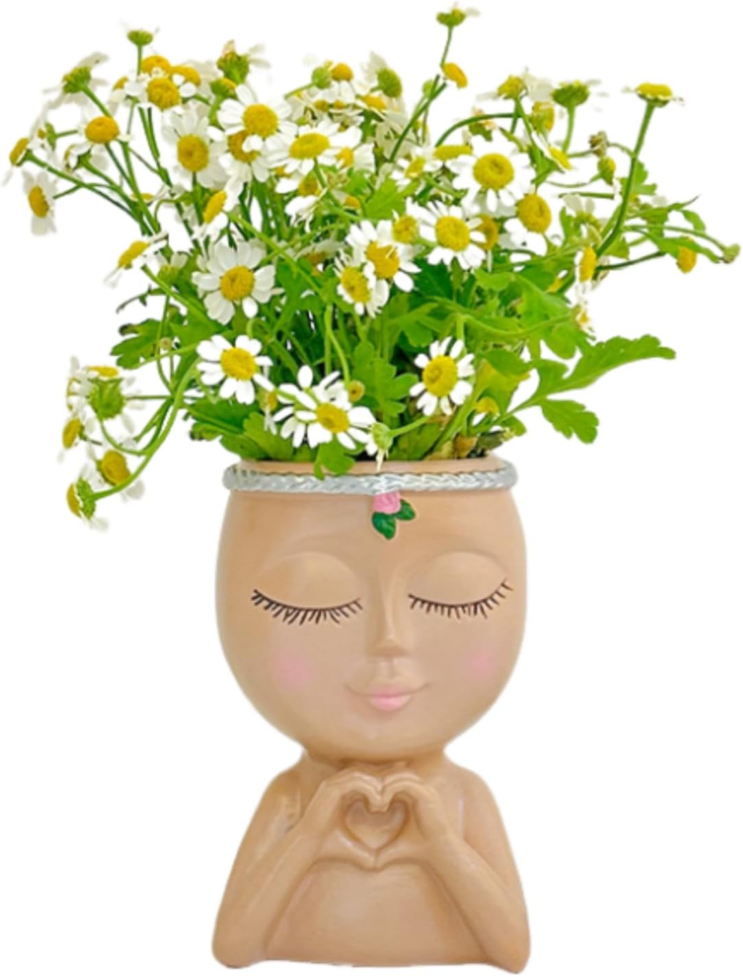 Yoohspoe GAFBA Face Planter - Cute Resin Cactus for Indoor and Outdoor Plants, Face Vase Home Decor Succulent Pots