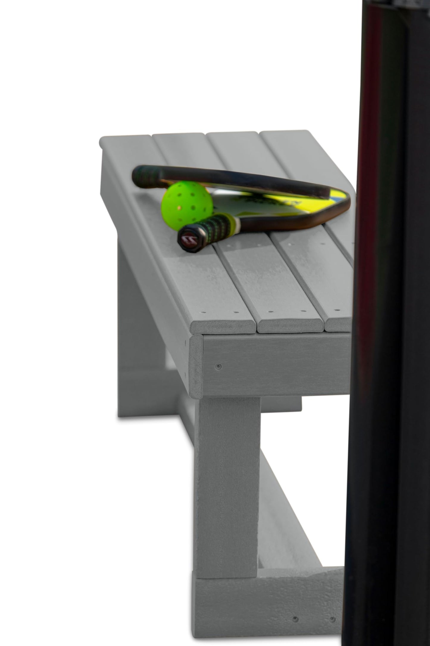 Durawood Aisle-Maker Bench for Tennis Courts, Locker Rooms, Parks, Marina, and More (Gray, 4)