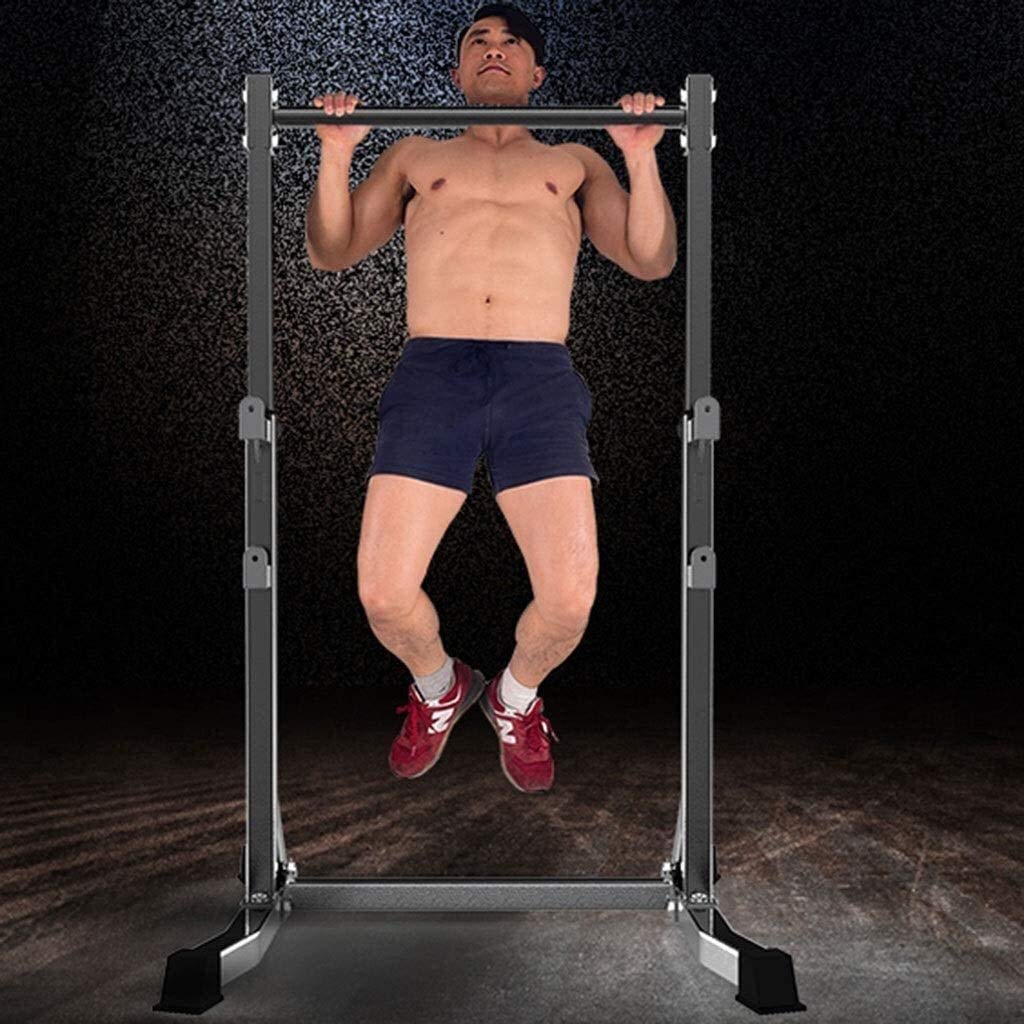 Sports Fitness Gymnastics Parallel Bars Rack Sturdy Steel Squat Barbell Free Bench Thole Adjustable Barbell Stand Squat Rack Multifunction Weightlifting Gym/Home Gym Portable Dumbbell Racks Stand