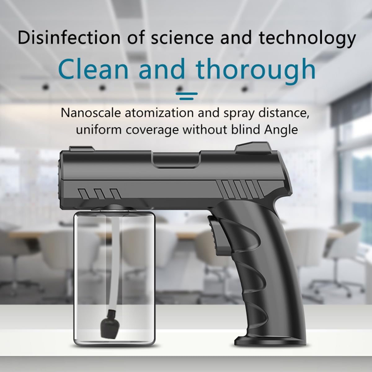 Generic Handheld Electric Nano Disinfection Spray with Blue Light Technology - Portable Atomizer for Home, Office