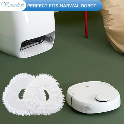 Reusable Mop Cloth for Robot Sweeping - Narwal T10 Accessories Parts Microfiber X4 Mop (4)