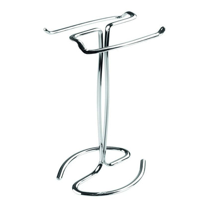 iDesign Metal Hand Towel Rack, The Axis Collection – Holds 2 Hand Towels, 7.75” x 6.25” x 13.5”, Chrome
