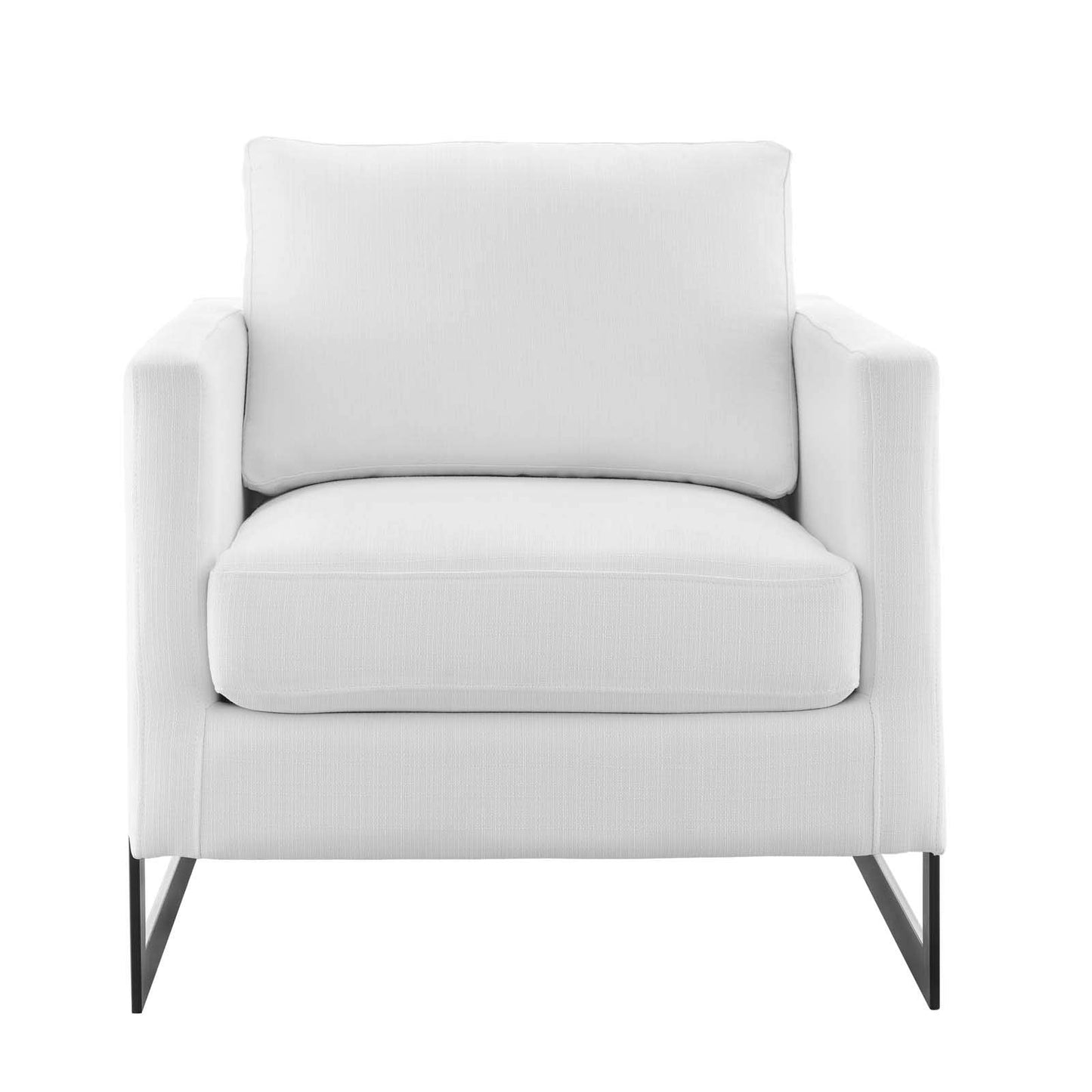 Posse Upholstered Fabric Accent Chair in Black White