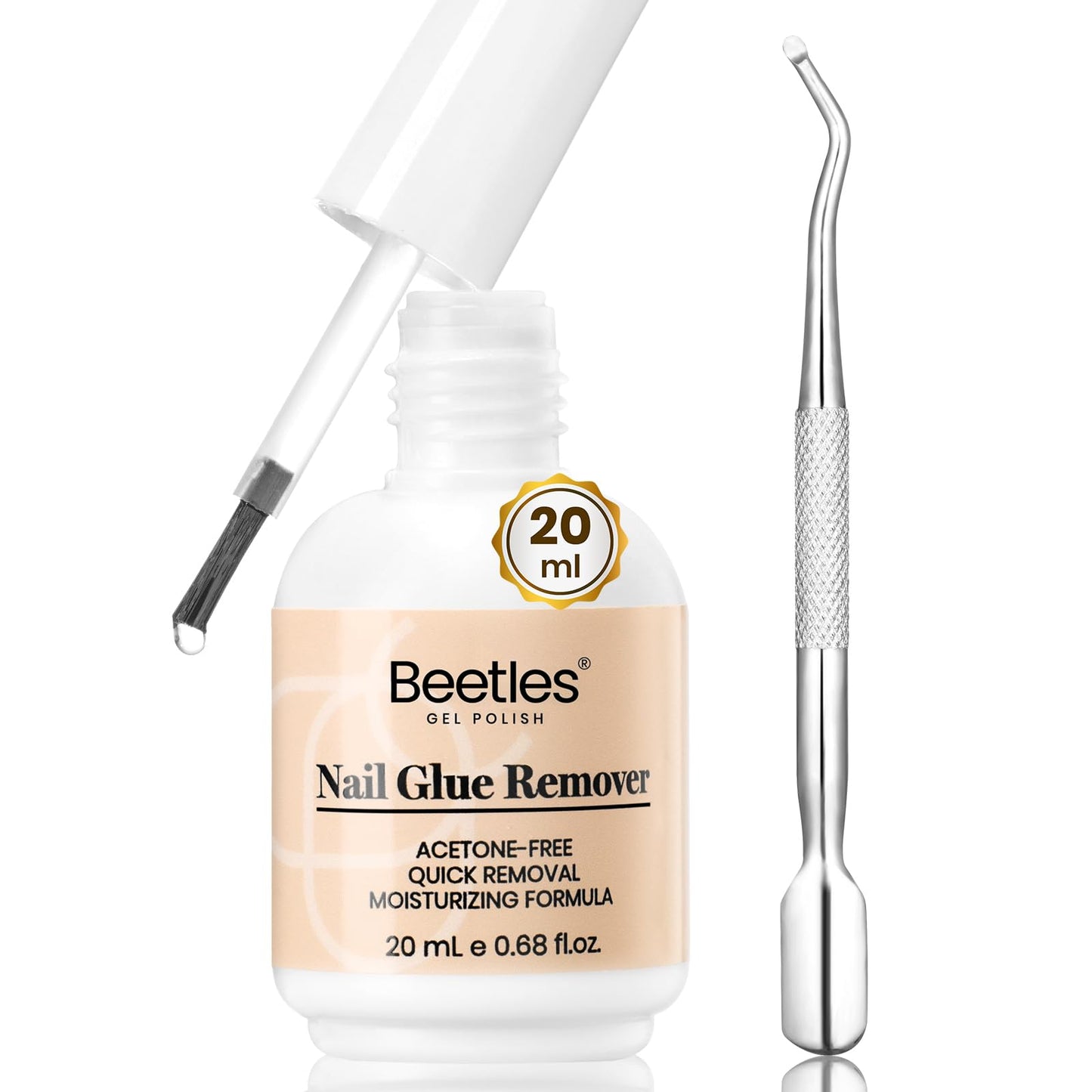 Beetles Nail Prep Kit Nail Dehydrator and Primer Nail Care Tool Kit 20ml Large Capacity Acid-Free & Hema-Free Dehydrate Bond Primer with Manicure Tools for Acrylic Nail Gifts for Women