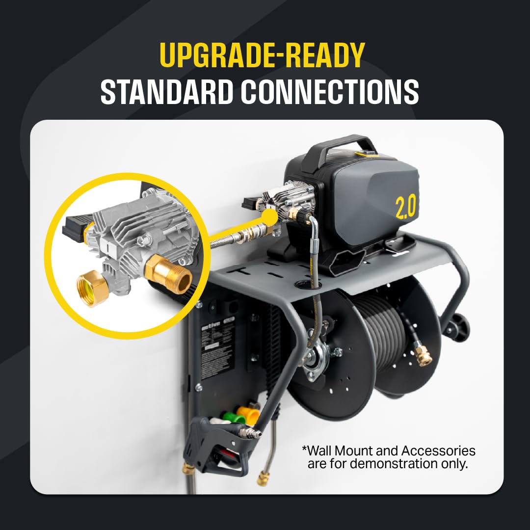 Active 2.0 Electric Pressure Washer (Tool only) – 2.0 GPM high Pressure Washer for DIY at Home car wash, Detailing and Other Cleaning transformations with 1800 Peak PSI