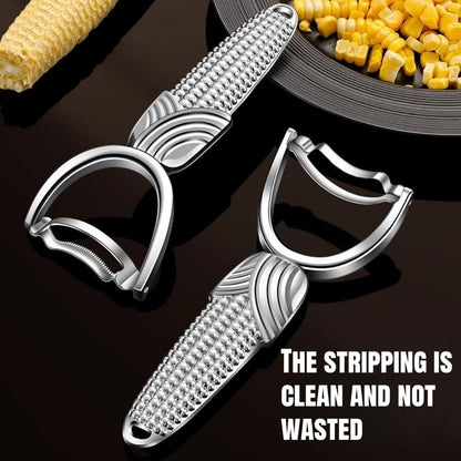 Huakai Corn Prep Peeler,Corn on the Cob Stripper Tool/Wider non-slip Handle/10-year Rustproof/Durable and efficient.