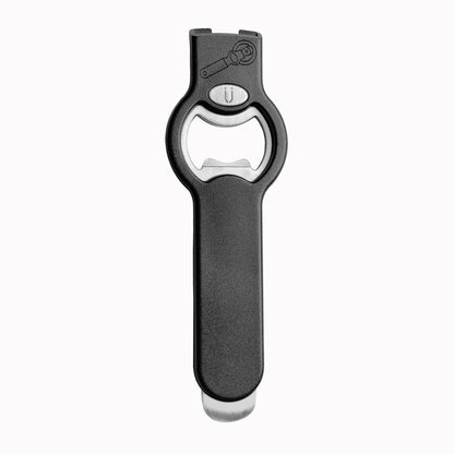 2-in-1 Magnetic Soda Can & Beer Bottle Opener-Dual Magnets for Fridge & Cap Catcher, Heavy Duty Stainless Steel, Perfect for Big Hands,Long nails, RV, Bartender, Gift for Father, Black, Openpro 1 Pack
