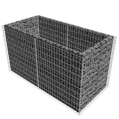 Foknhdi Large Galvanized Raised Garden Bed 70.9 x 70.9 x 39.4 in Silver Steel Planter Box 49.5 ft³ Volume 1400 lb/ft³ Load Outdoor Patio Vegetables Flowers Herb Plot