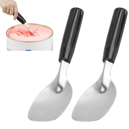 KAYCROWN 2 Pack Ice Cream Spade, Stainless Steel Ice Cream Spade Scoop with Non-Slip Handle for Hard or Creamy Ice Cream, Flat Ice Cream Paddle - Heavy Duty Strong, Durable Bend Proof, Dishwasher safe