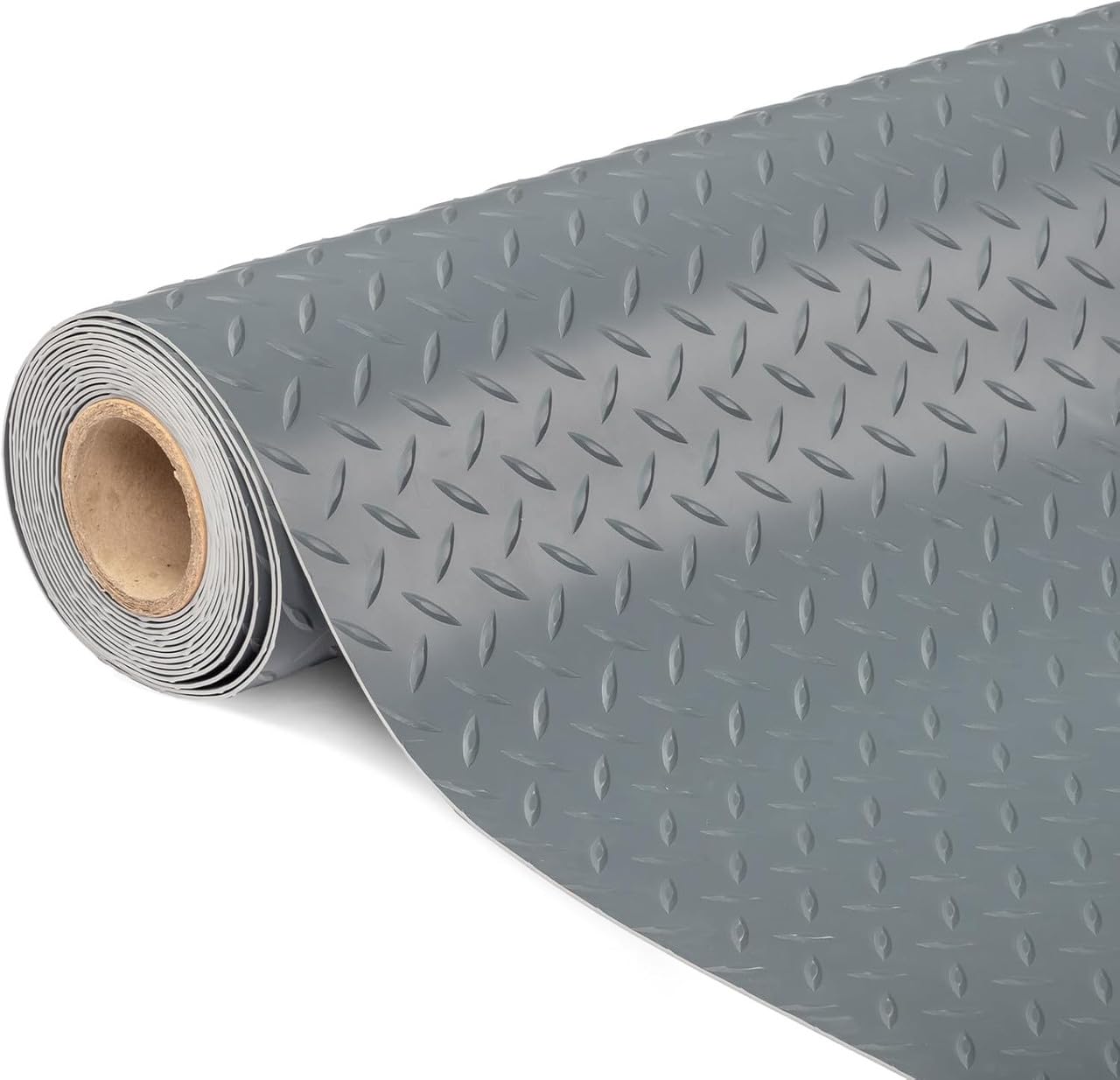 Shuonuo Garage Floor Mat, PVC Flooring Roll Thickened Garage Mats, Heavy Duty Parking Mat Waterproof Nonslip Floor Protector for Car, Trailer, SUV, Basement, Gym (Grey) 8FTX21FT