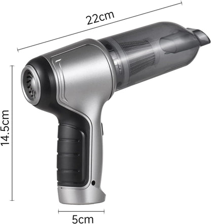 Cordless Handheld Car Vacuum Cleaner, 19000PA Rechargeable Mini Vacuum and Blower, 3-in-1 Powerful Suction, Washable